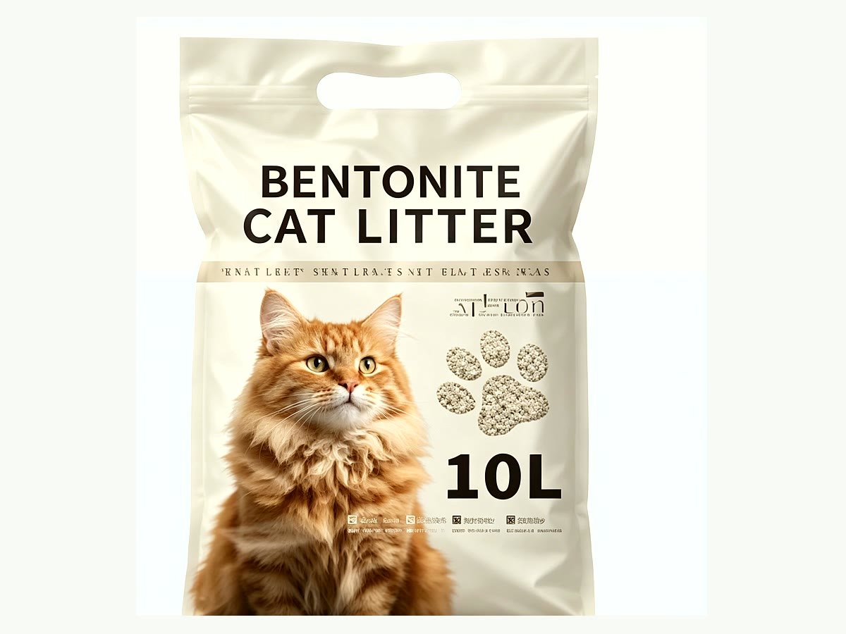 Three-side seal bag untuk pasir kucing bentonite